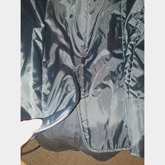 NWT DLA Gorgeous Zipper Out Padded Lined Black Trench Coat Ladies 8S Belted - Picture 6 of 10